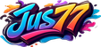 Logo jus77 berwarna cerah
